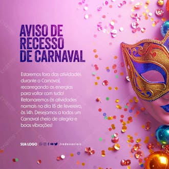 Social media comunicado de carnaval 02