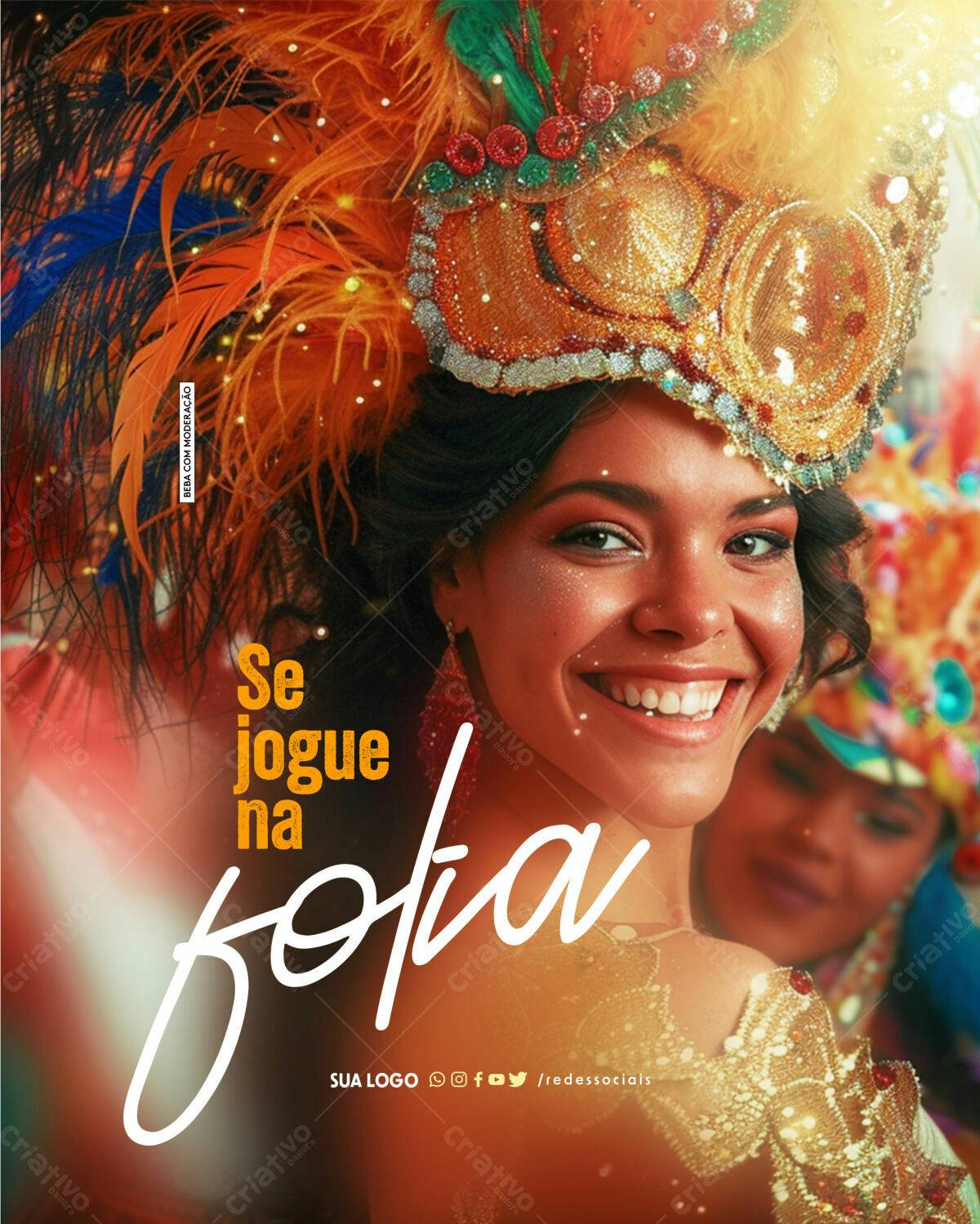 Flyer para Carnaval PSD Editável