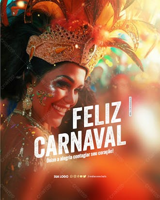 Social media carnaval feliz carnaval