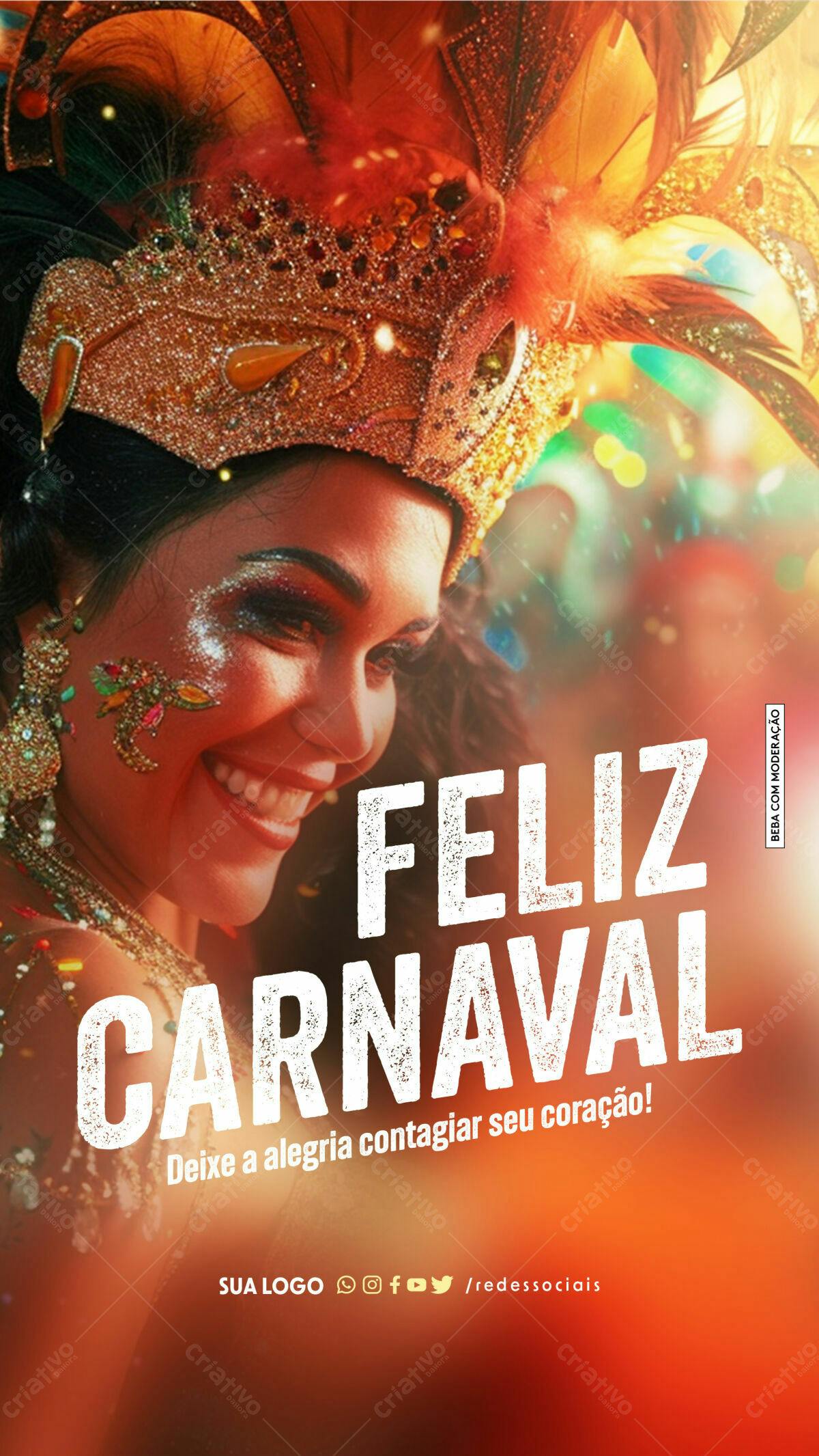 Flyer para Carnaval PSD Editável
