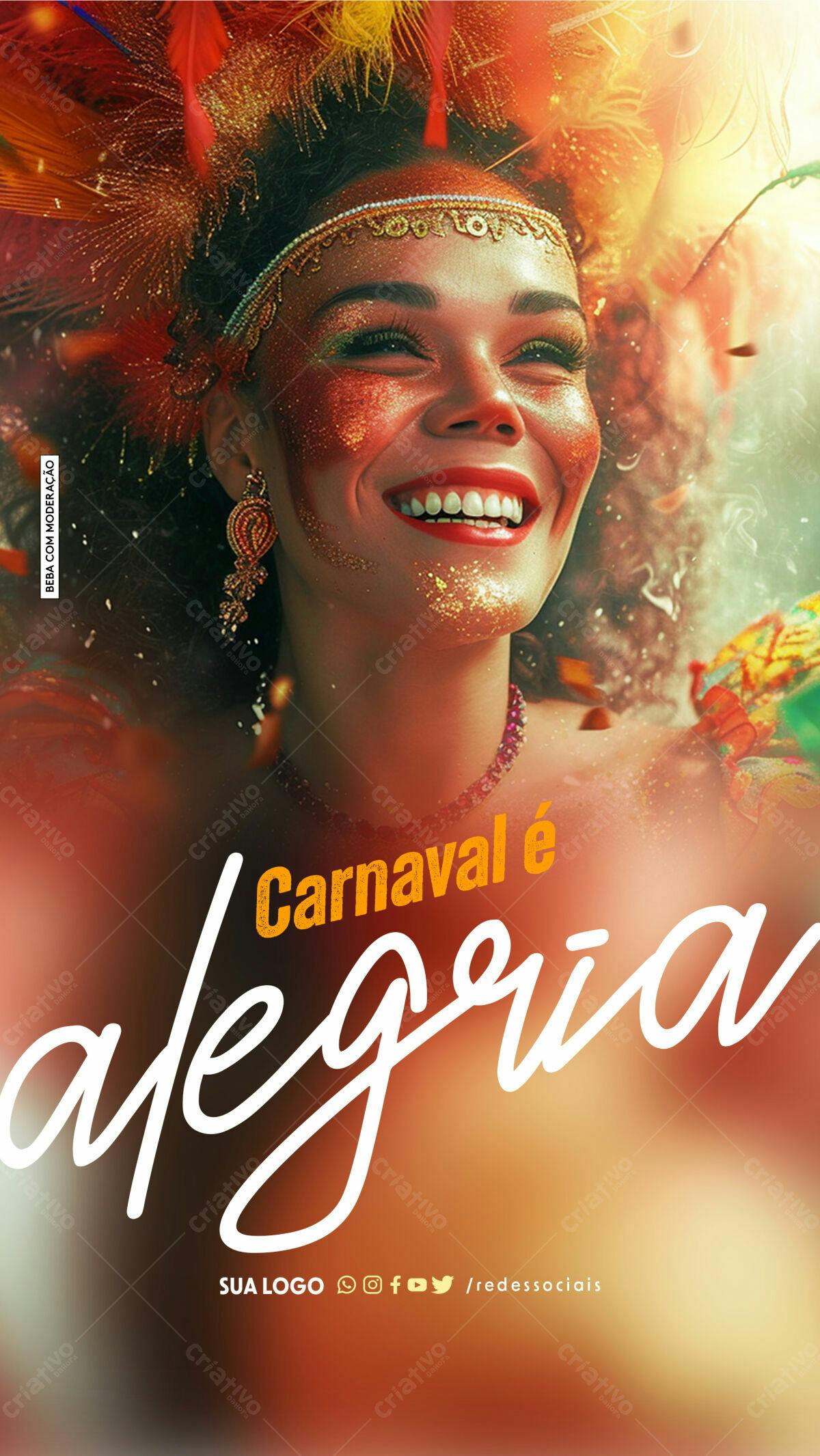 Flyer para Carnaval PSD Editável