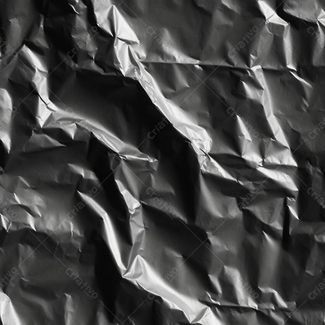 Textura Plástico Preto Amarrotado para Fundo