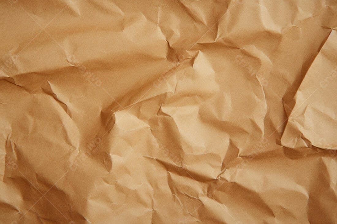 Textura Papel Marrom Amasseado para Fundo