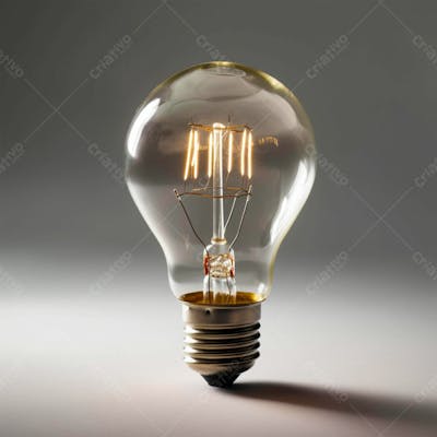 Lampada Sobre Fundo Branco Gerada Por Ia (1)