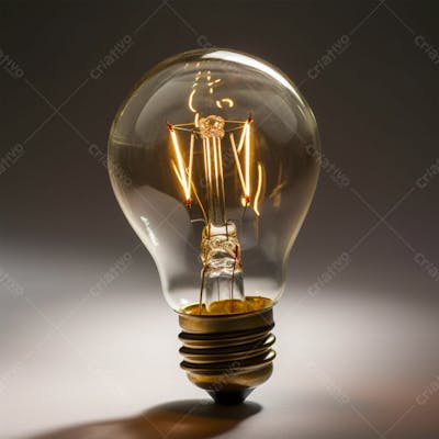 Lampada Sobre Fundo Branco Gerada Por Ia (2)