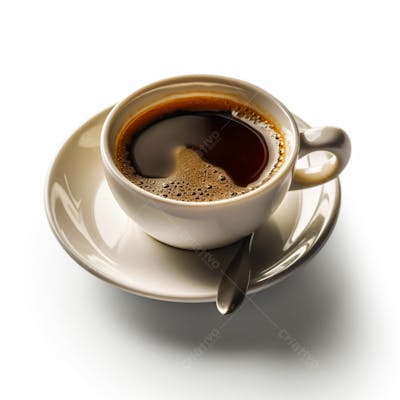 Café Preto Sobre Um Fundo Branco Imagem Ia (1)