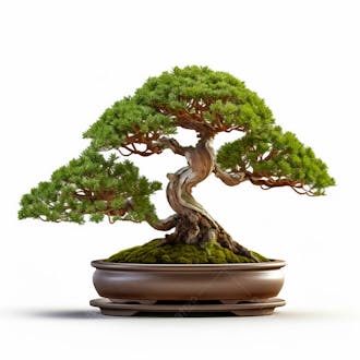 Imagem de um bonsai sobre fundo branco