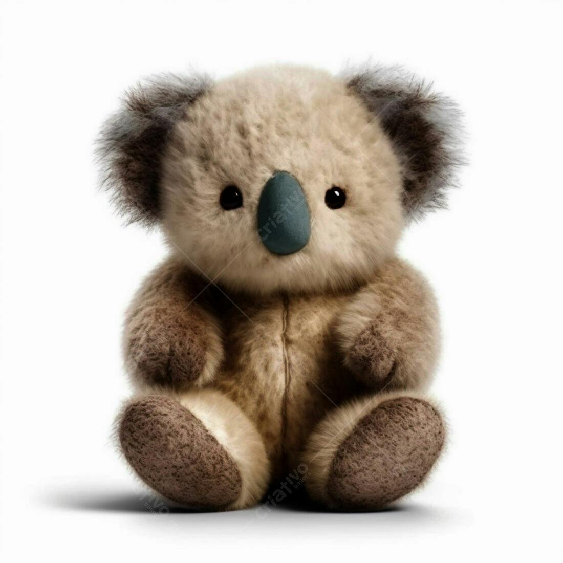 Ursinho de pelúcia Koala sentado fundo branco