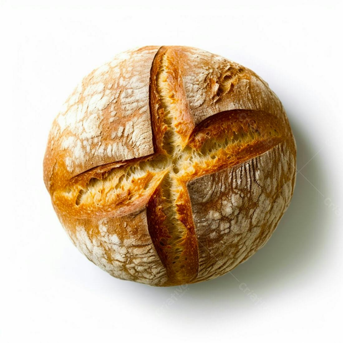 Pão Artesanal de Trigo com Crosta Dourada