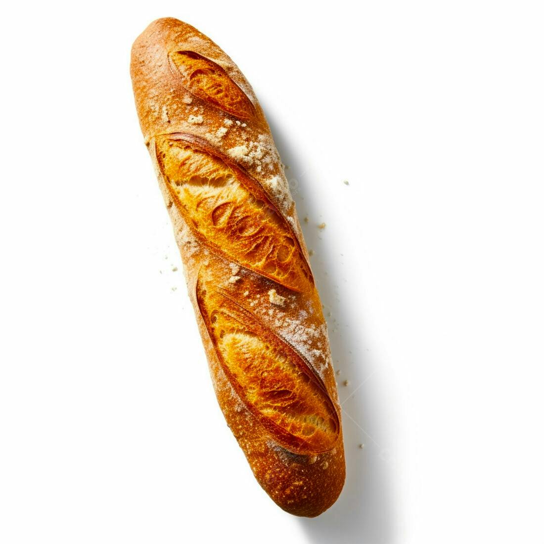 Baguete crocante recém-assada
