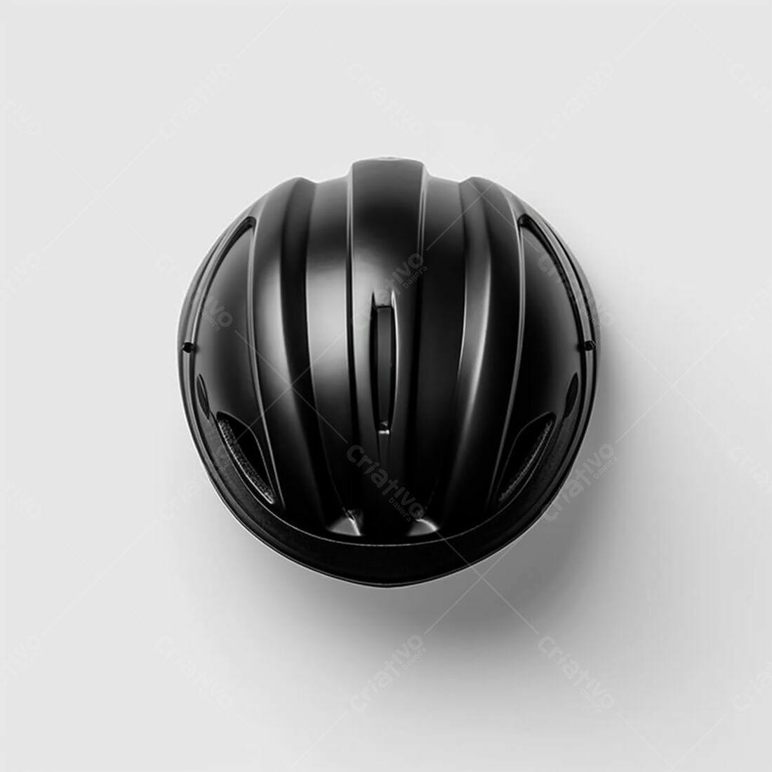 Capacete ciclismo preto fundo branco