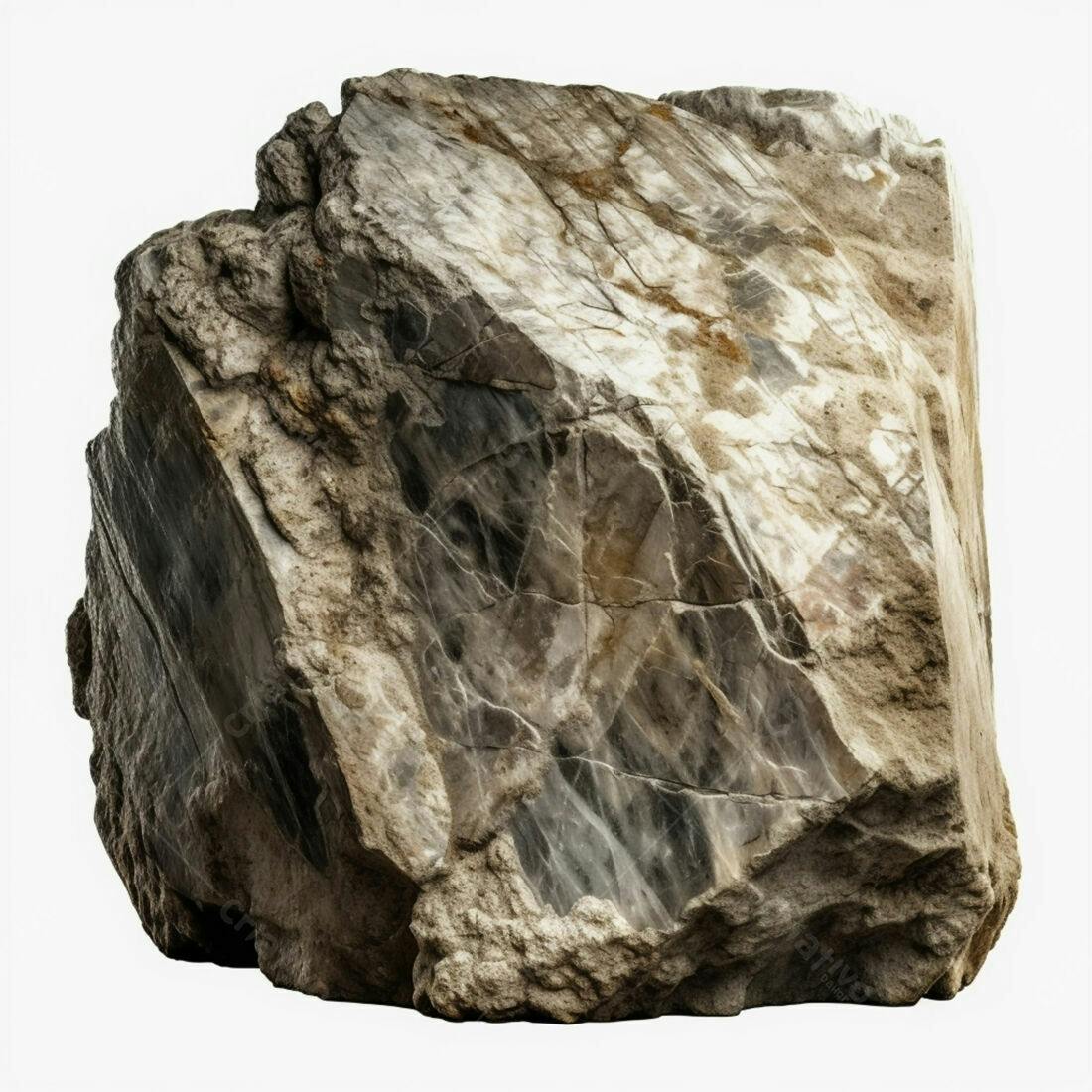 Pedra bruta tons cinza e marrom