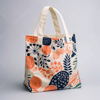 Bolsa Ecológica Florida Sobre Fundo Branco (2)
