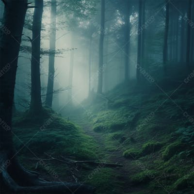Imagem De Um Bosque Gerado Por Ia Sombrio Escuro (1)