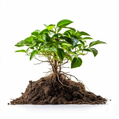 Broto De Planta Sobre Fundo Branco (2)
