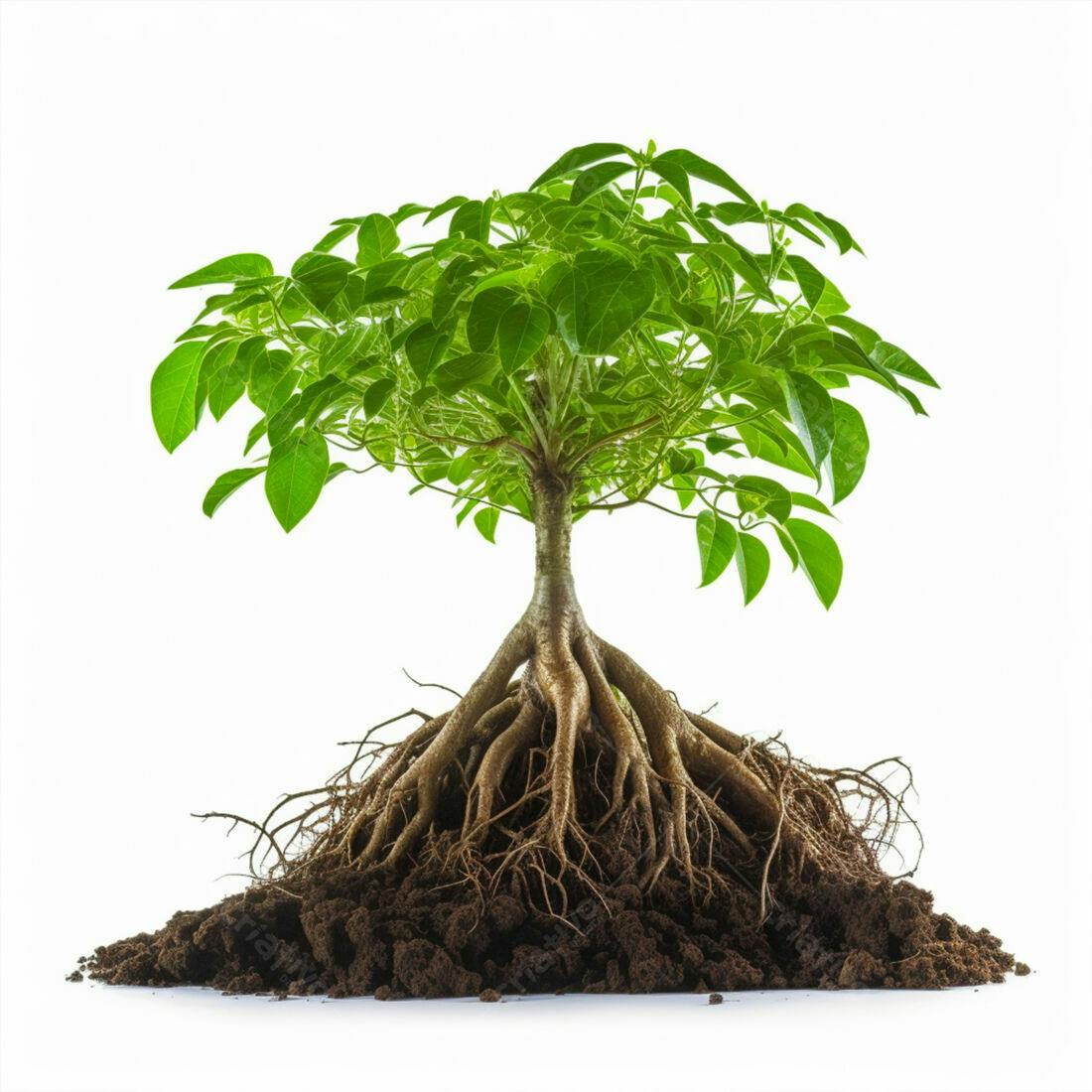 Planta com Raízes Expostas em Solo