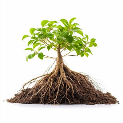 Broto De Planta Sobre Fundo Branco (3)