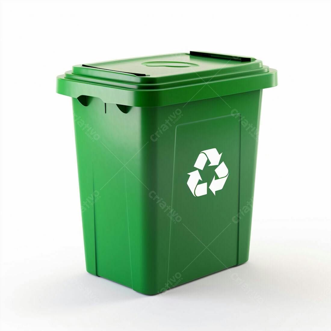 Lixeira Verde de Reciclagem