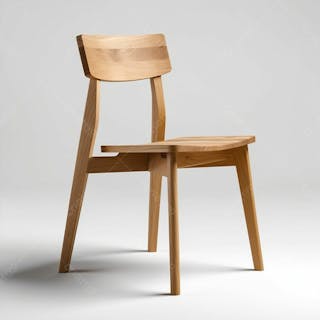 Cadeira de madeira sobre fundo branco
