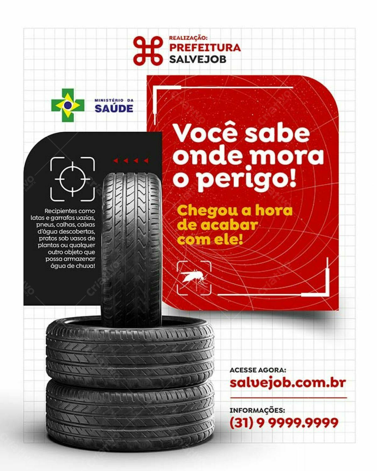 Flyer Combate à Dengue PSD Editável