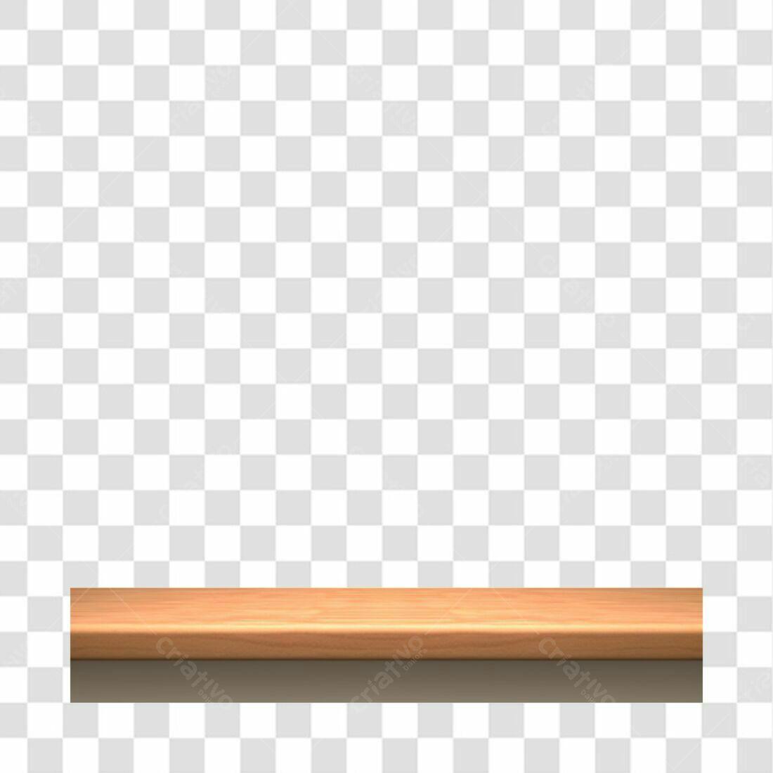 Prateleira de Madeira PNG com fundo transparente