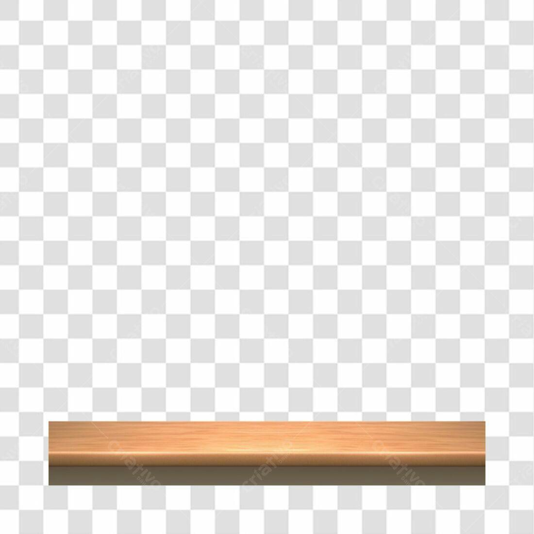 Prateleira de Madeira PNG com fundo transparente