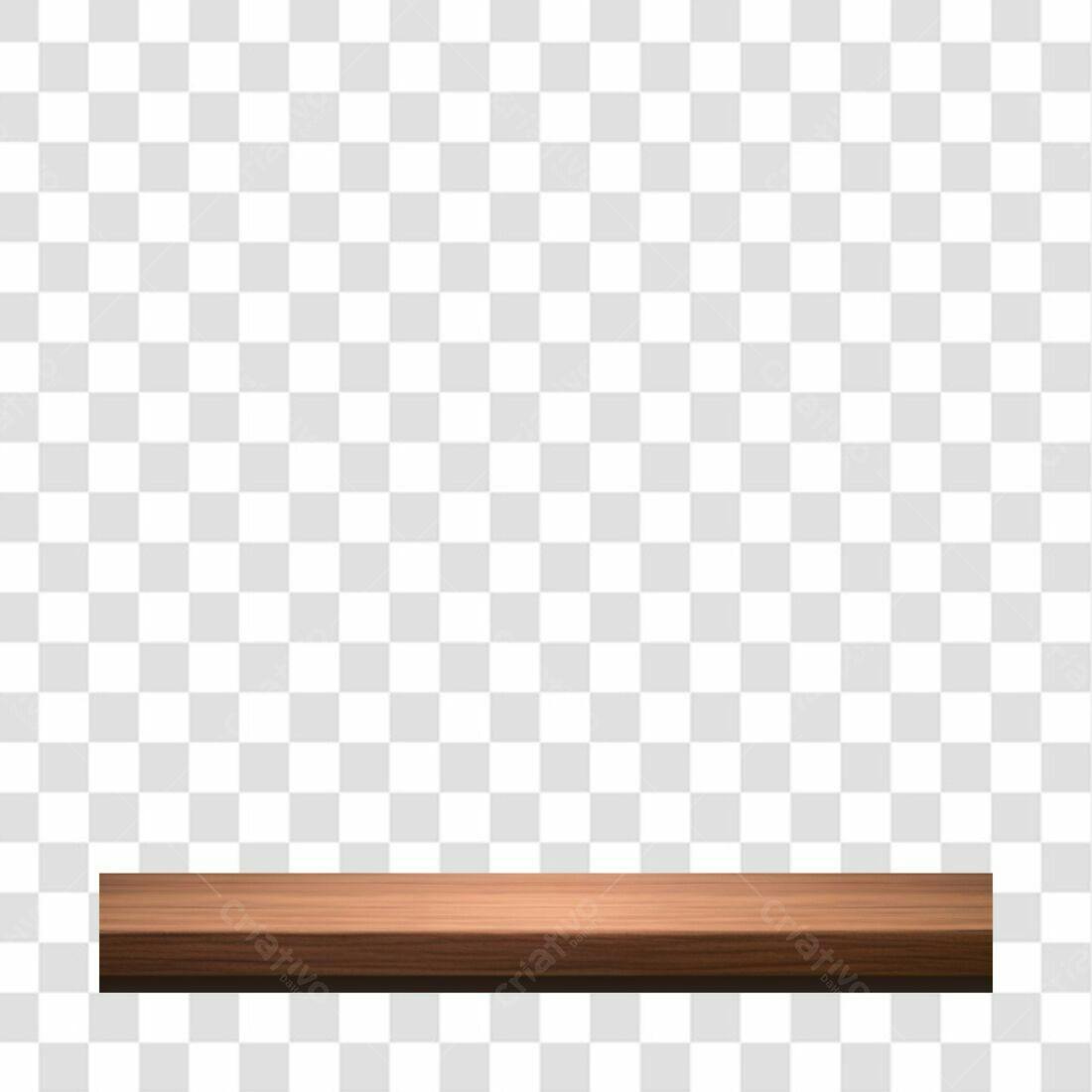 Prateleira de Madeira PNG com fundo transparente