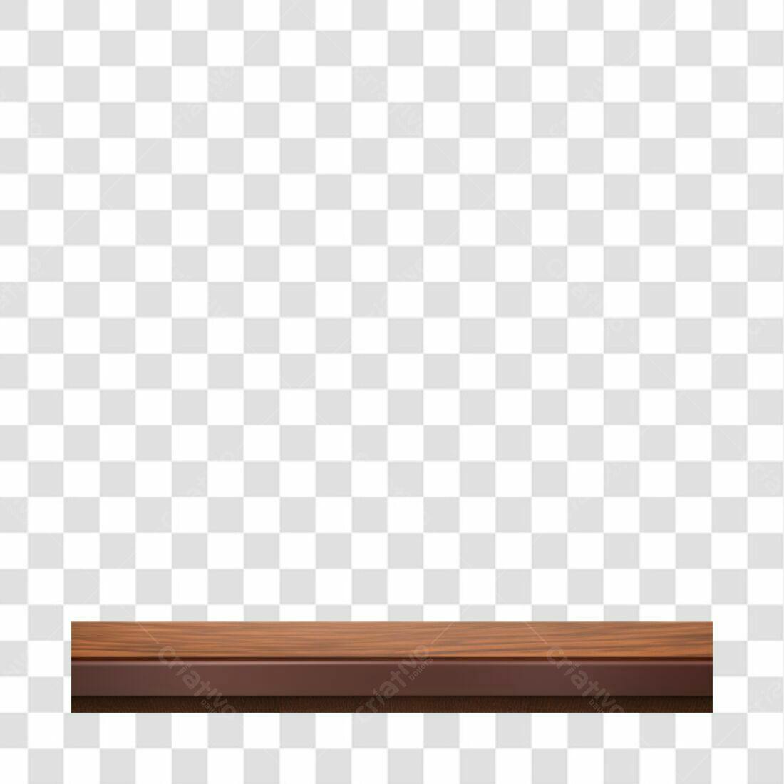 Prateleira de Madeira PNG com fundo transparente