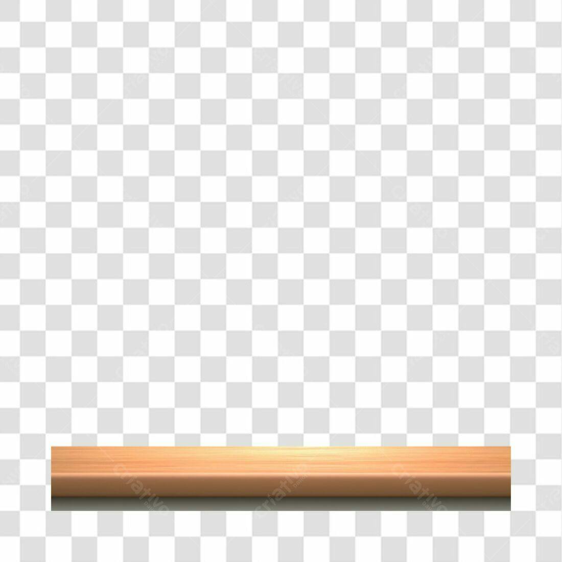 Prateleira de Madeira PNG com fundo transparente