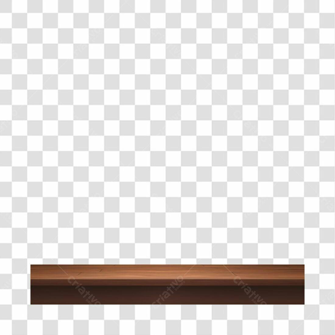 Mockup de Prateleira Madeira PNG com fundo transparente
