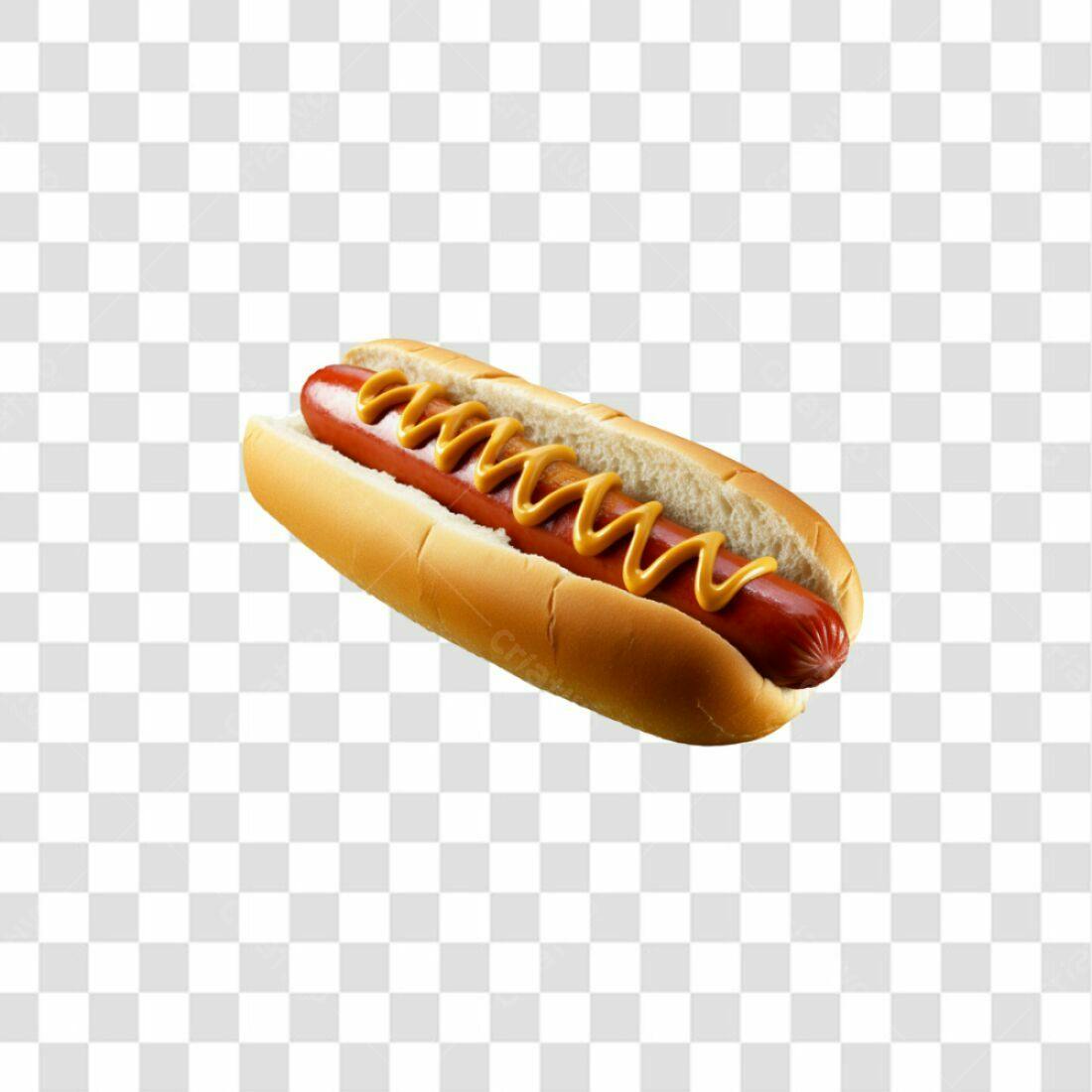 Icone de Hot Dog com Mostarda PNG com fundo transparente