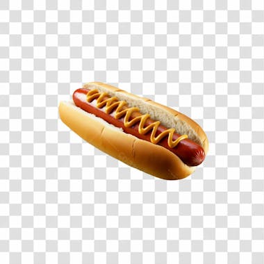 Hot dog americano fundo transparente