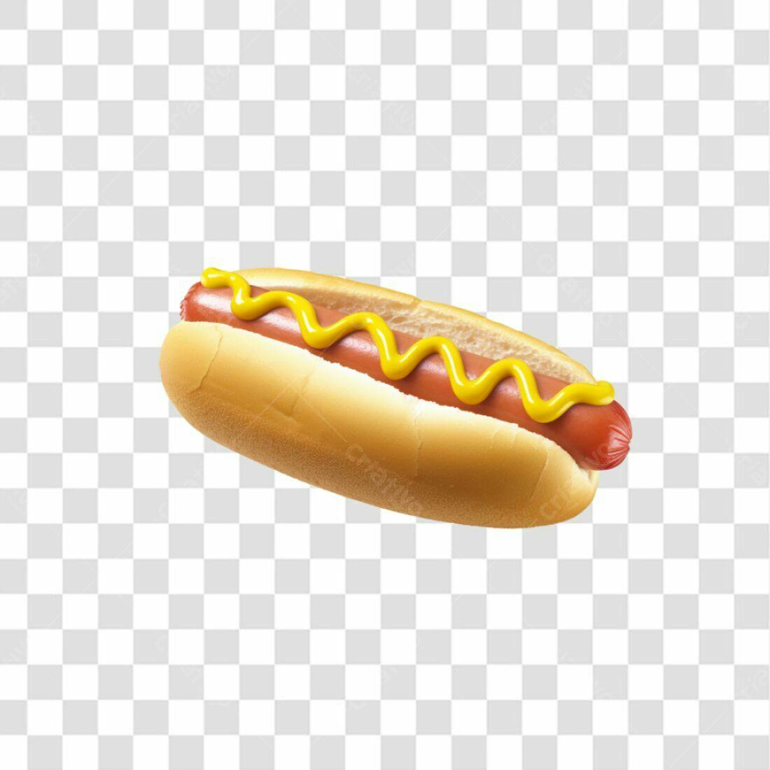 Icone Hot Dog com Mostarda PNG com fundo transparente