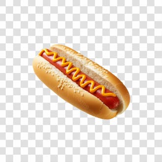 Hot dog americano fundo transparente