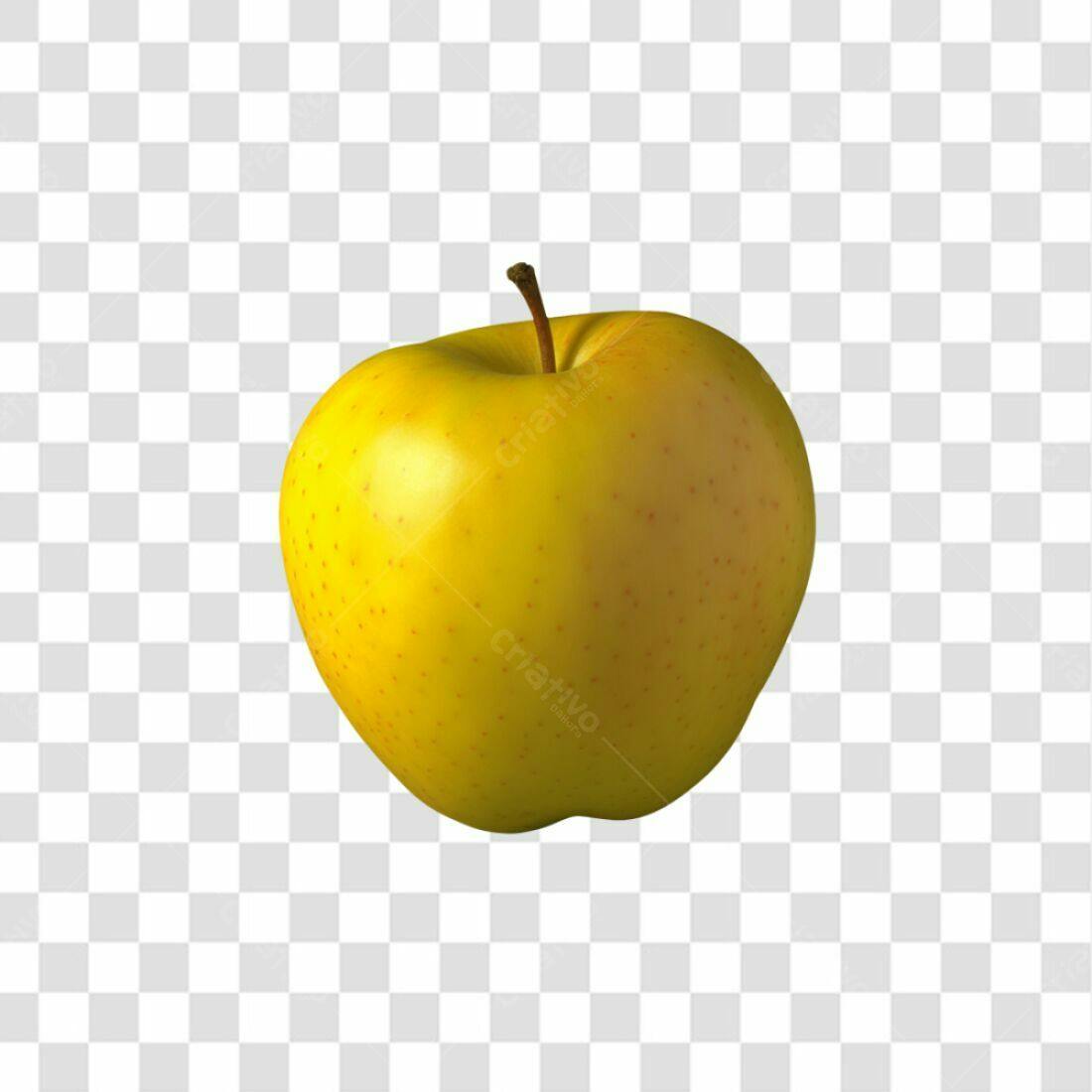 Icone Maçã Amarela PNG com fundo transparente