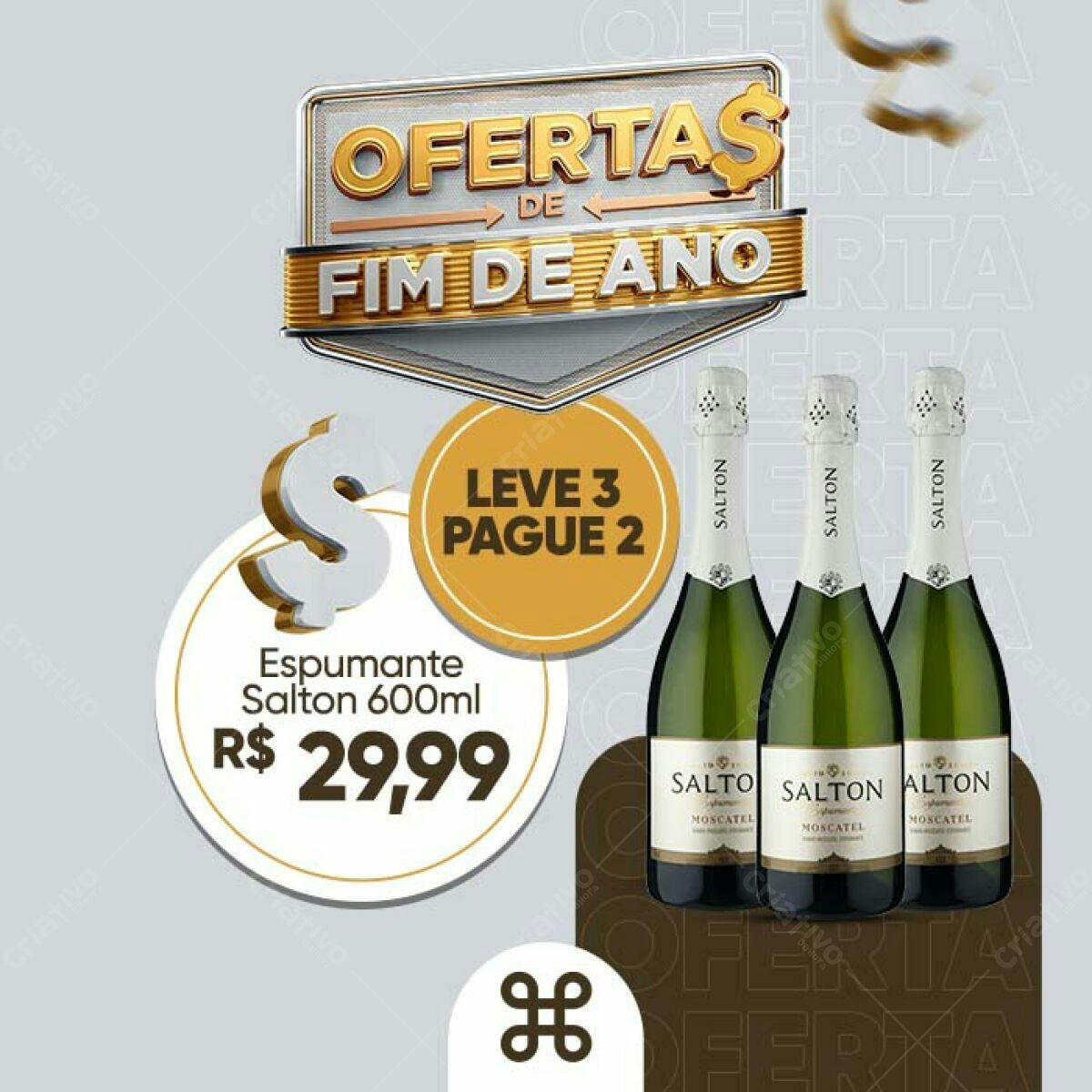 Flyer Oferta Fim de Ano Espumante PSD Editável