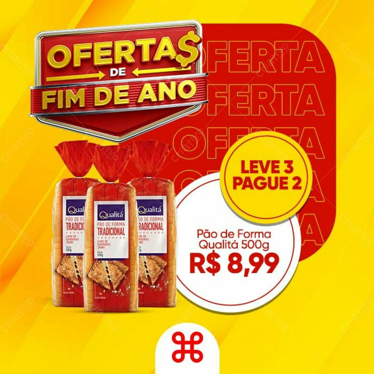 Flyer Ofertas Fim de Ano Pão de Forma PSD Editável