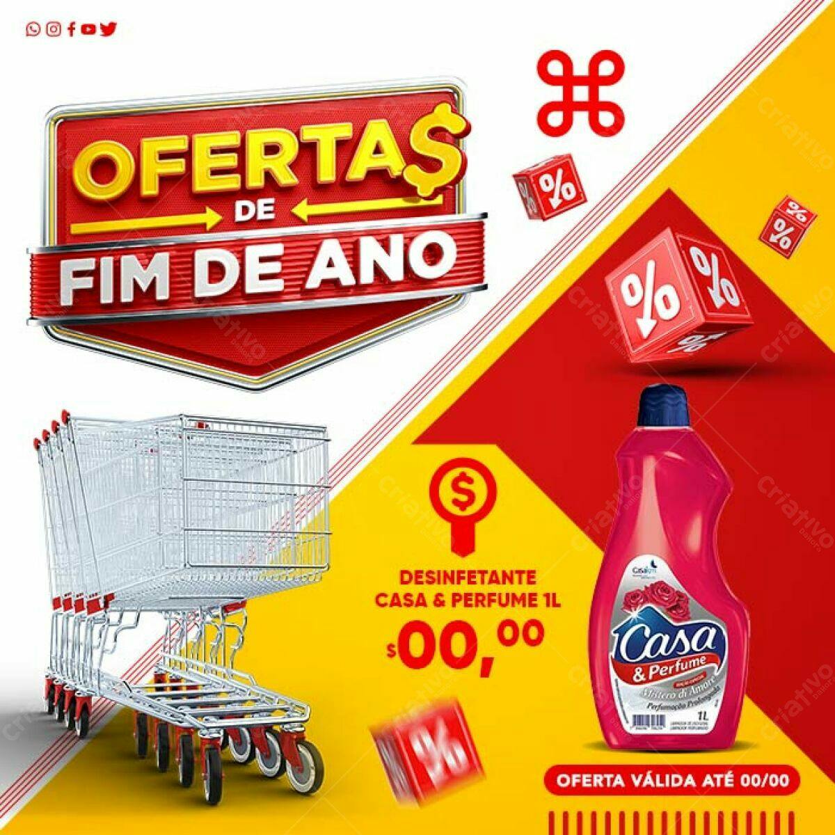 Flyer Ofertas Fim de Ano PSD Editável