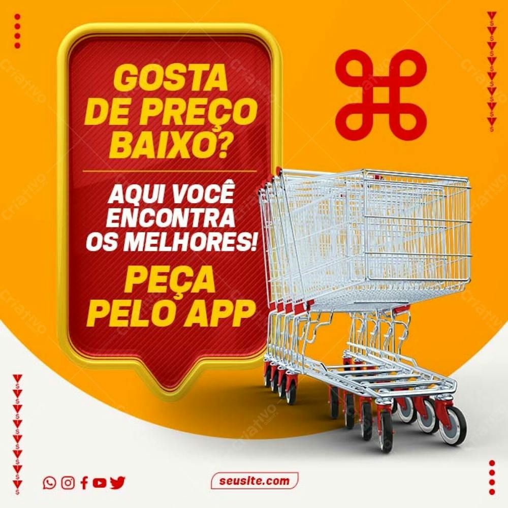 Supermercado Preço Baixo Psd Post