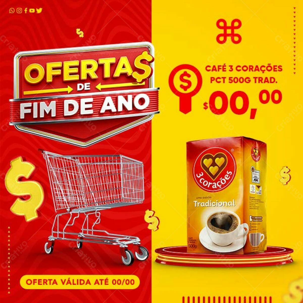 Flyer Ofertas Fim de Ano PSD Editável