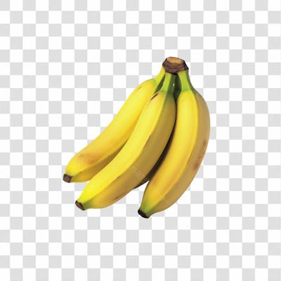 Cacho De Banana Em Fundo Transparente (1)
