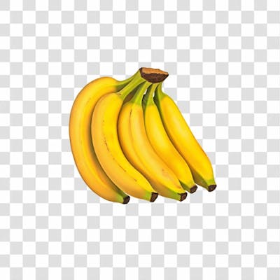 Cacho De Banana Em Fundo Transparente (5)