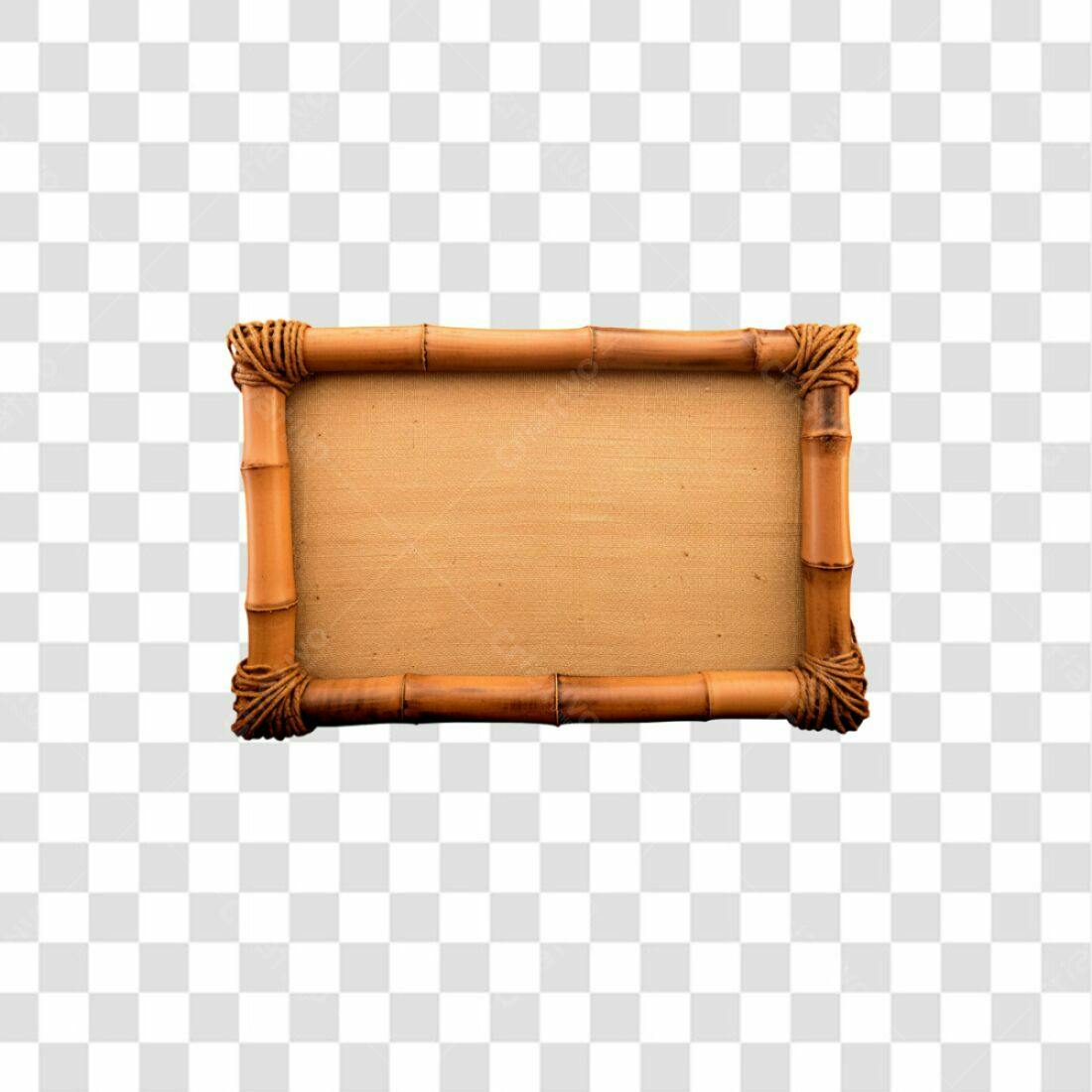 Quadro de bambu PNG com fundo transparente