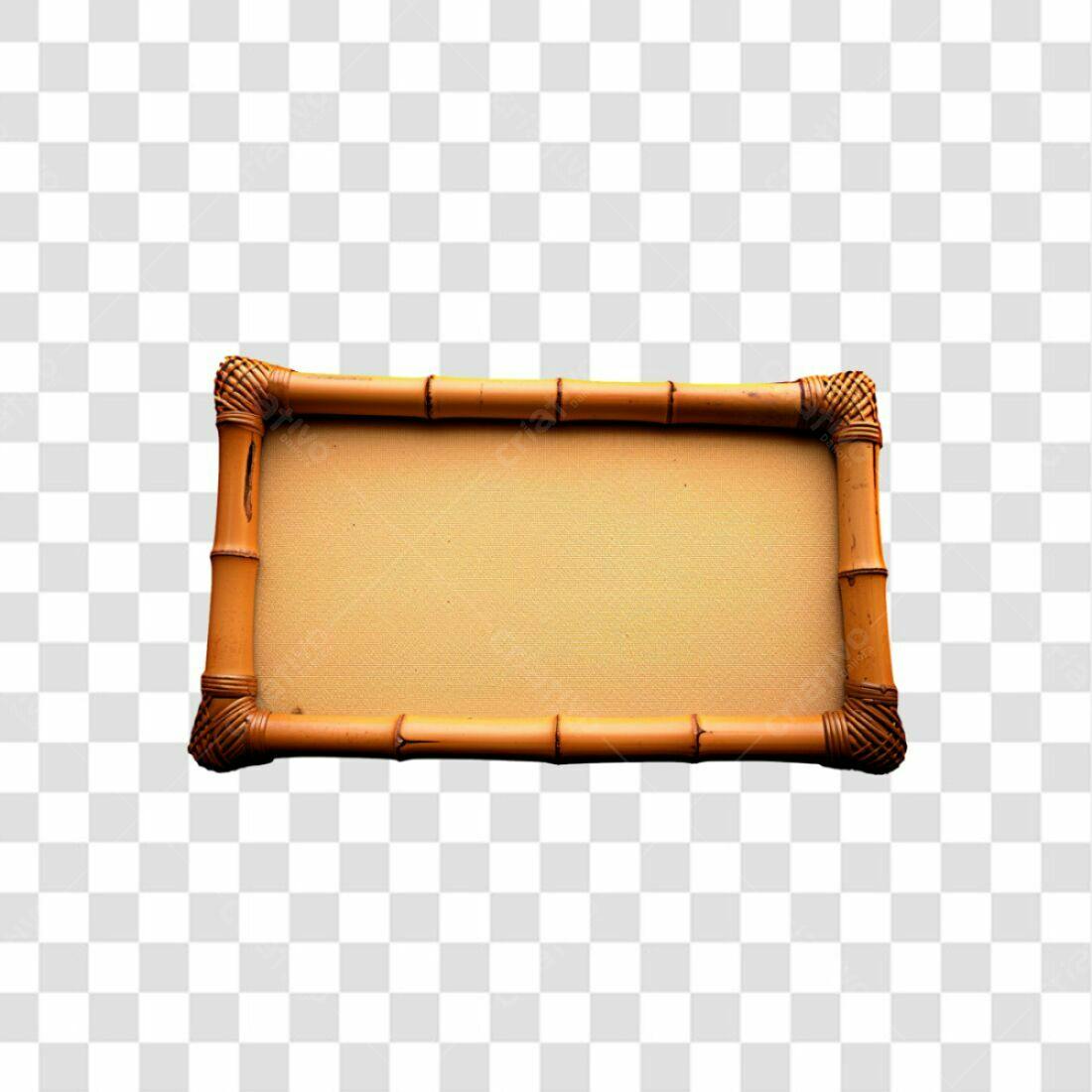Moldura de bambu PNG com fundo transparente