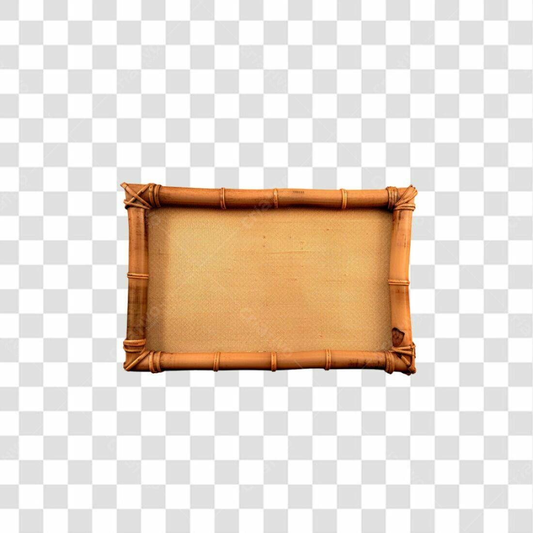 Moldura de bambu PNG com fundo transparente