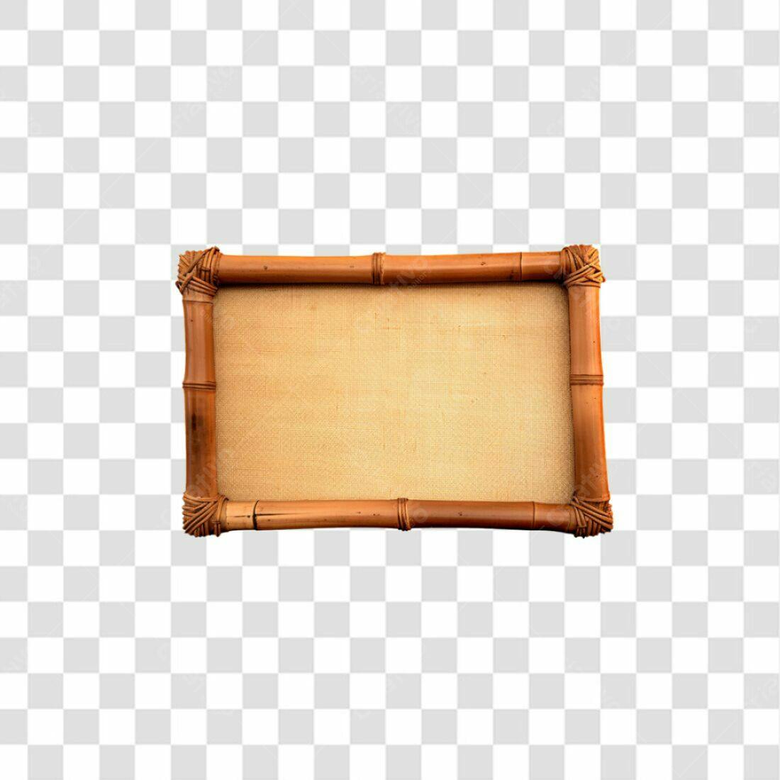 Moldura de bambu PNG com fundo transparente