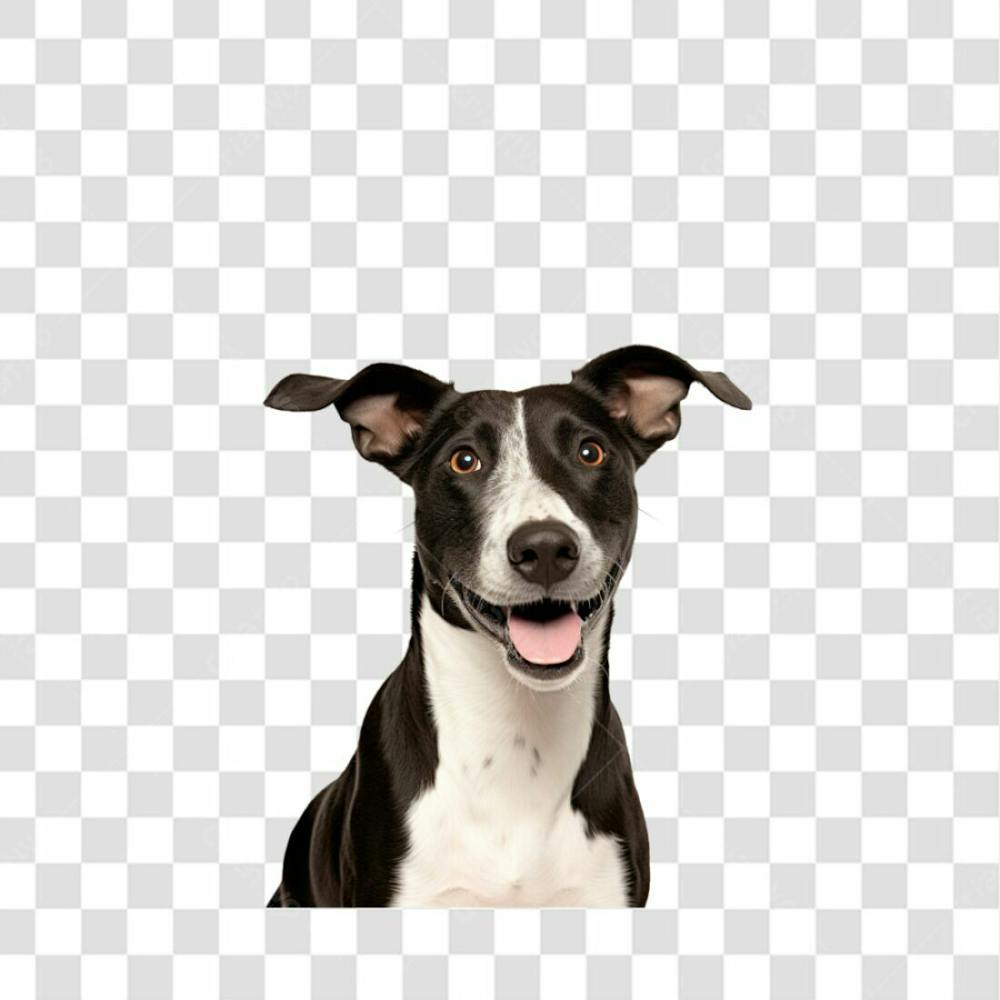 Cachorro Preto E Branco Perfeito Para Composição Png (1)