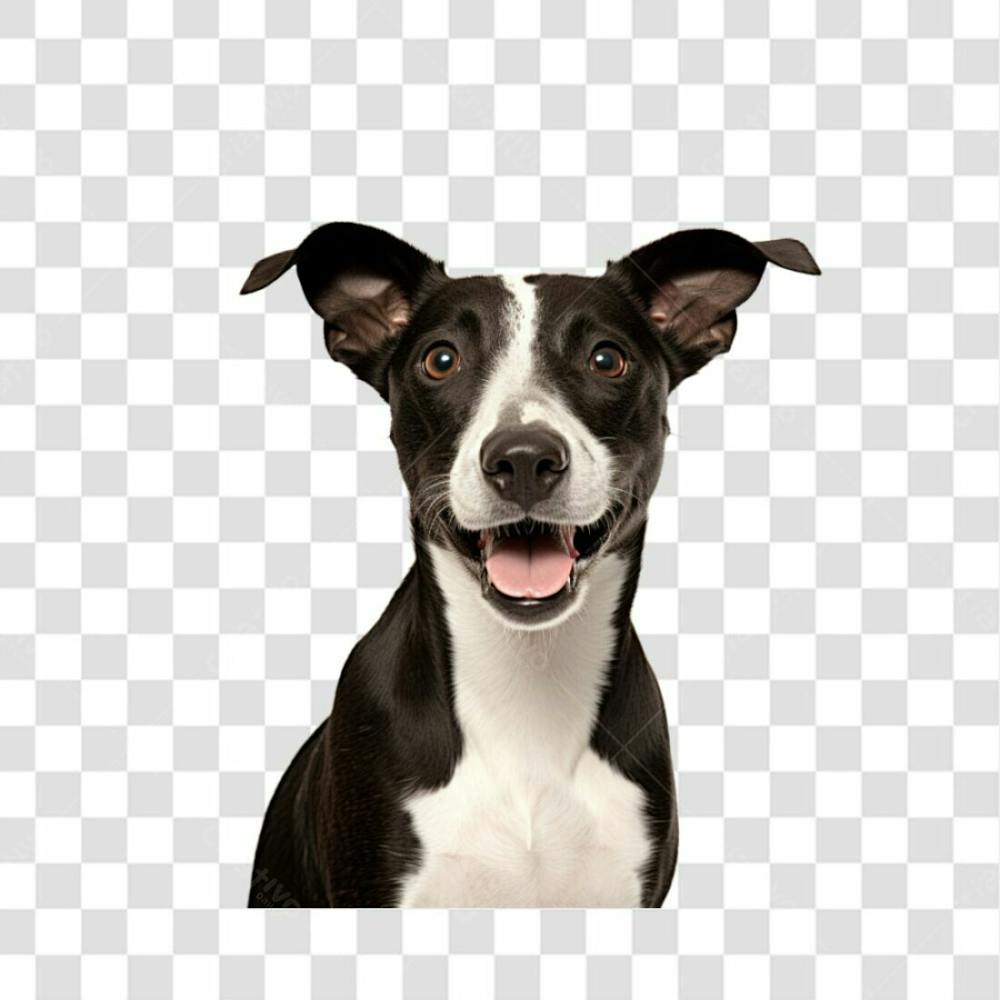 Cachorro Preto E Branco Perfeito Para Composição Png (2)