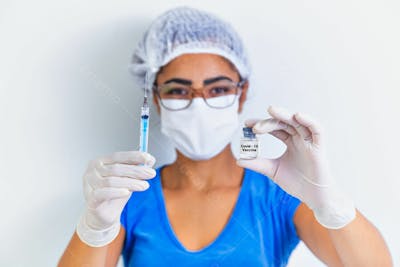Vacina Covid 19 Mão Com Luvas 16