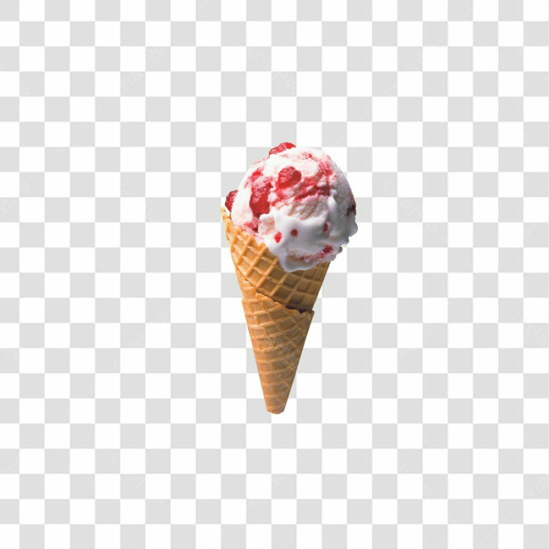 Icone Sorvete Morango PNG com fundo transparente